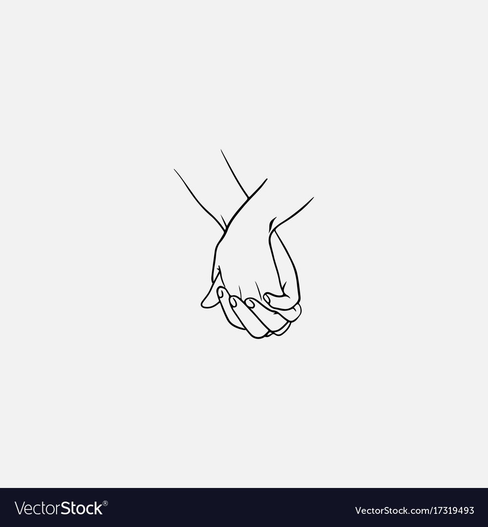 Руки влюбленных линией