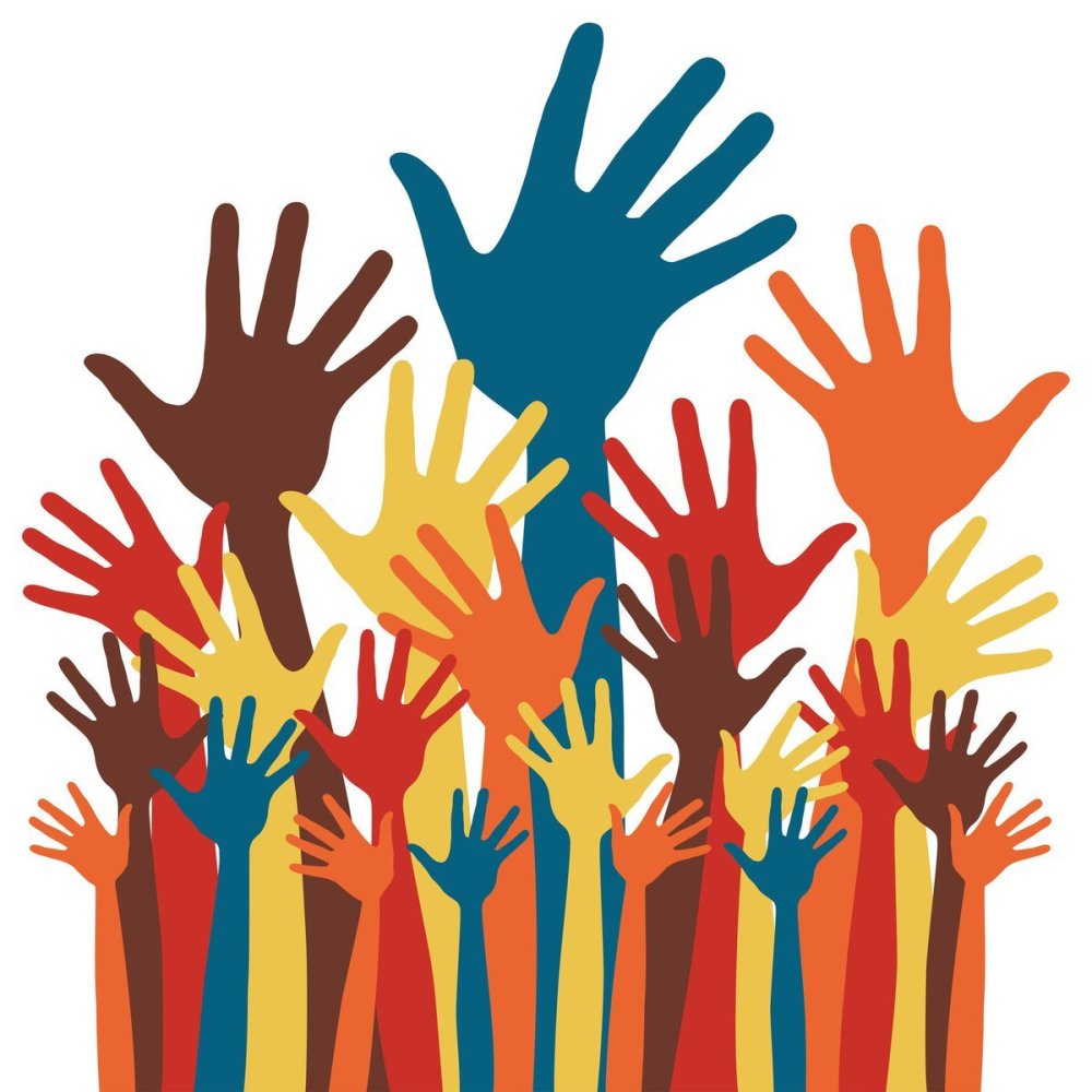 Фон цветные ладошки