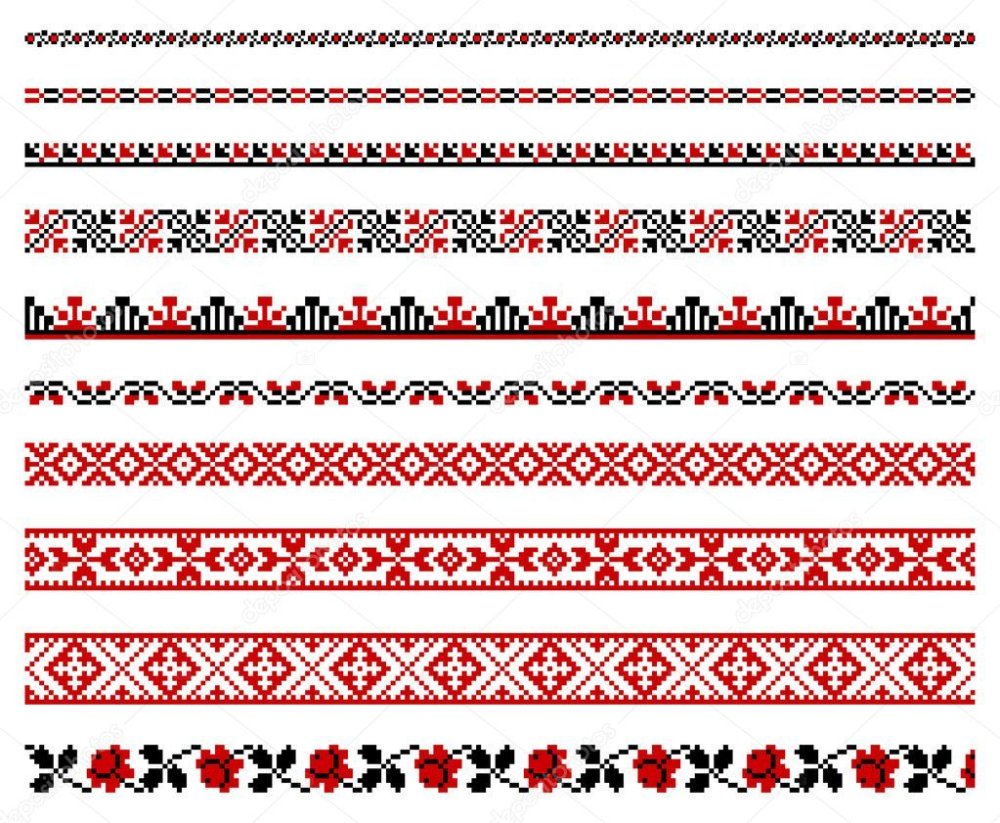 Славянский орнамент в полосе