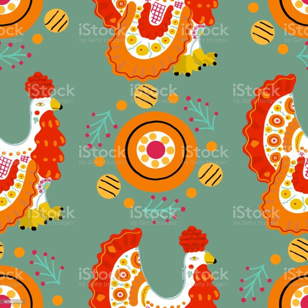 Дымковский узор вектор