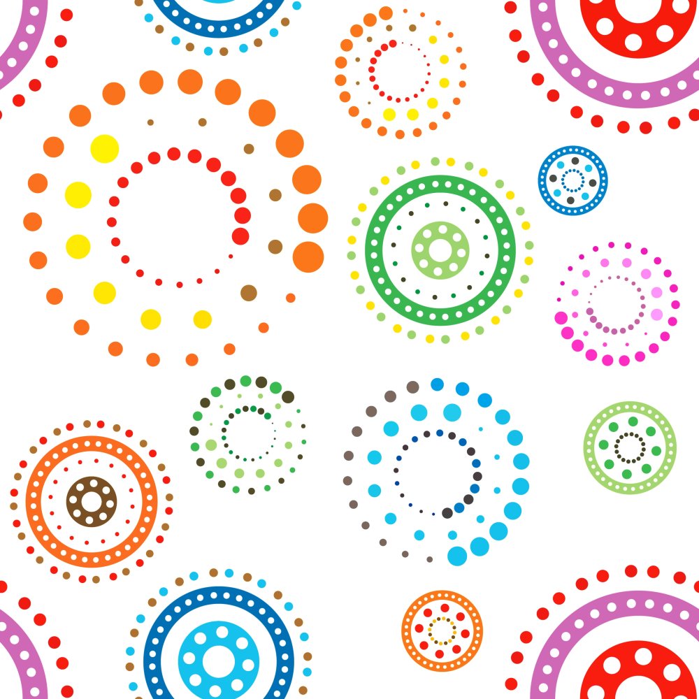 Дымковский узор в круге