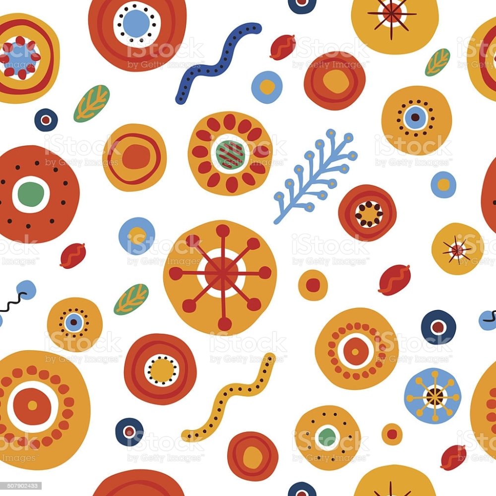 Дымковская роспись паттерн