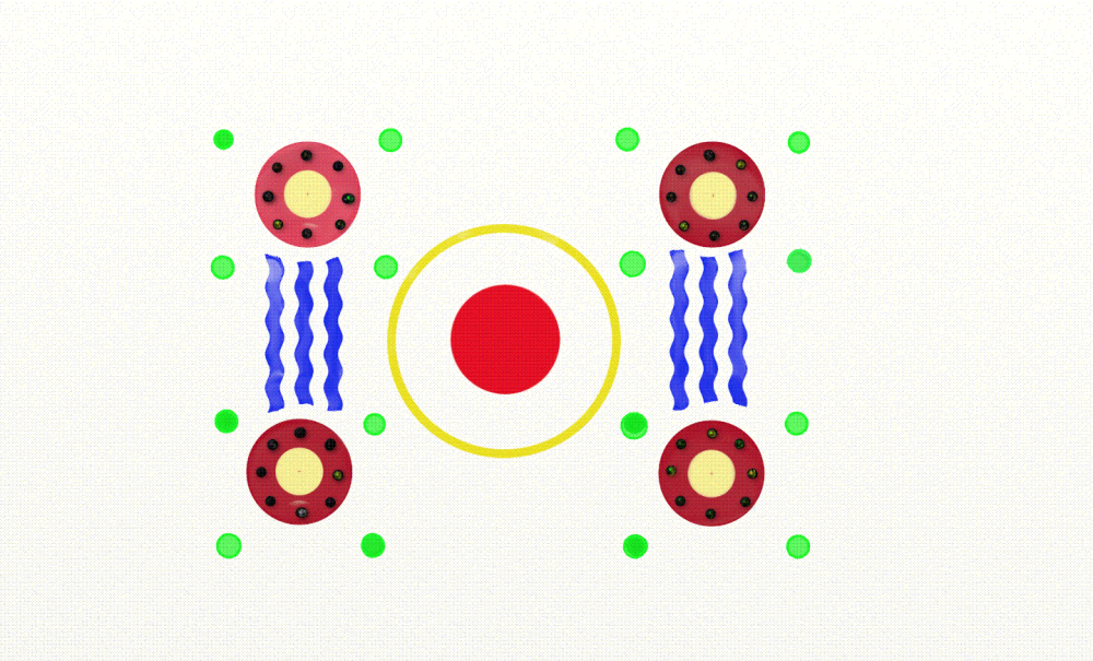 Дымковская роспись в круге