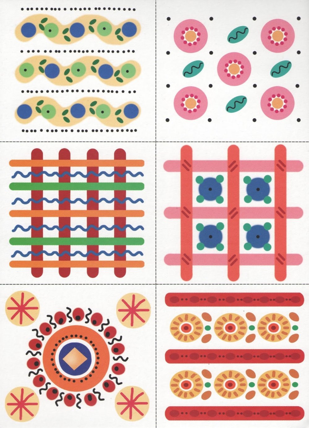 Дымковский узор в круге