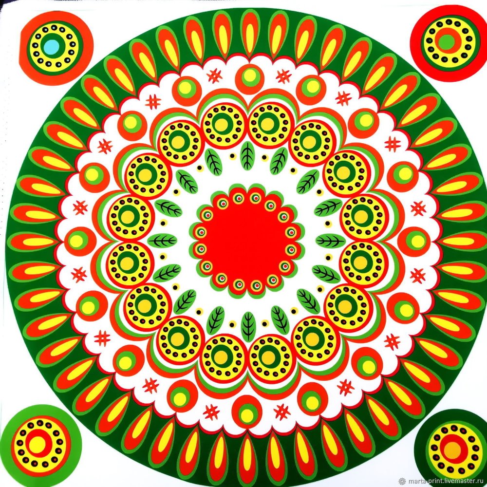 Башкирский орнамент в круге