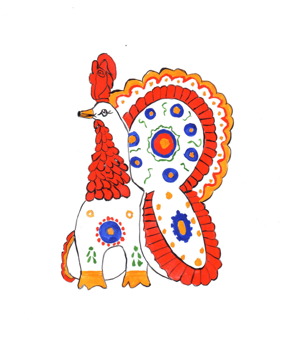 Рамки в стиле дымковской росписи