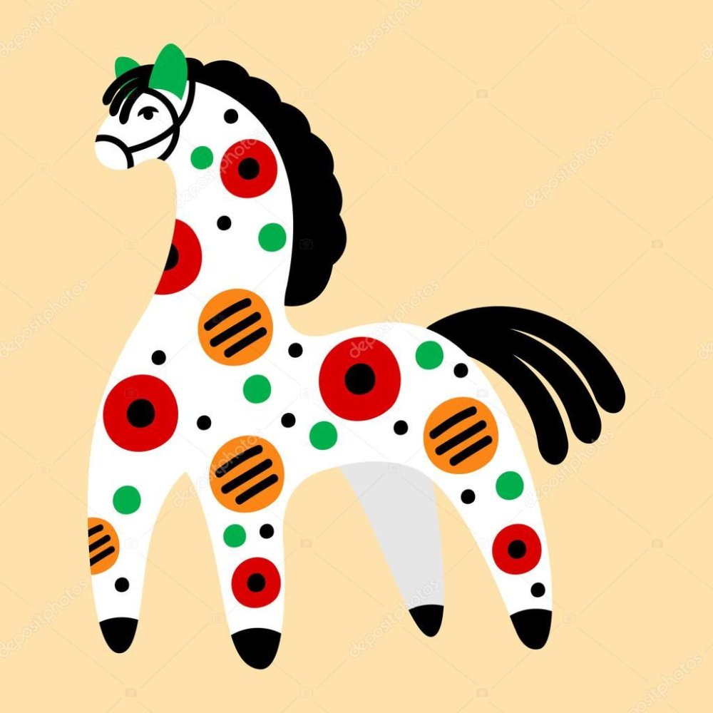 Городецкая роспись розаны