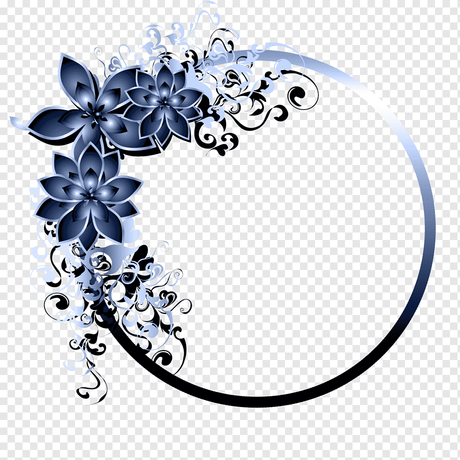 Круглый цветочный орнамент