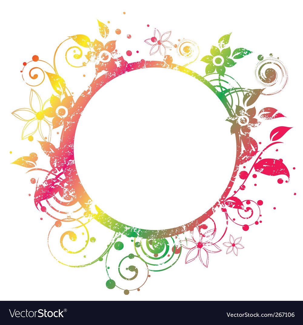 Круглые разноцветные рамки для надписи