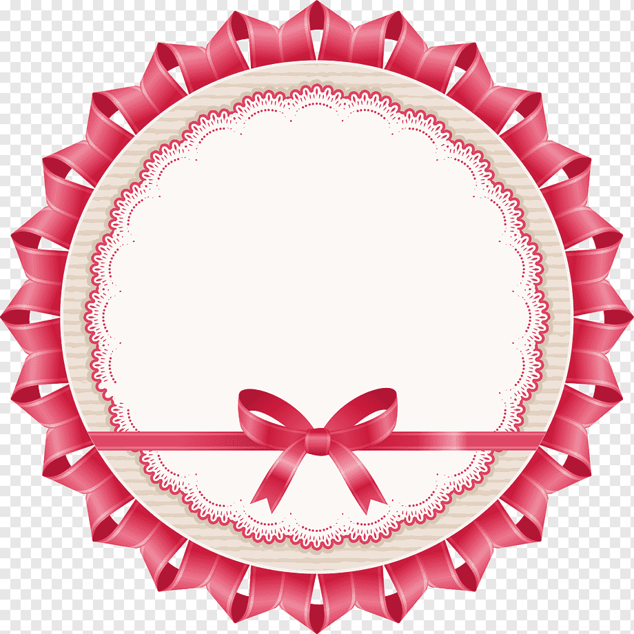 Рамка круглая розовая