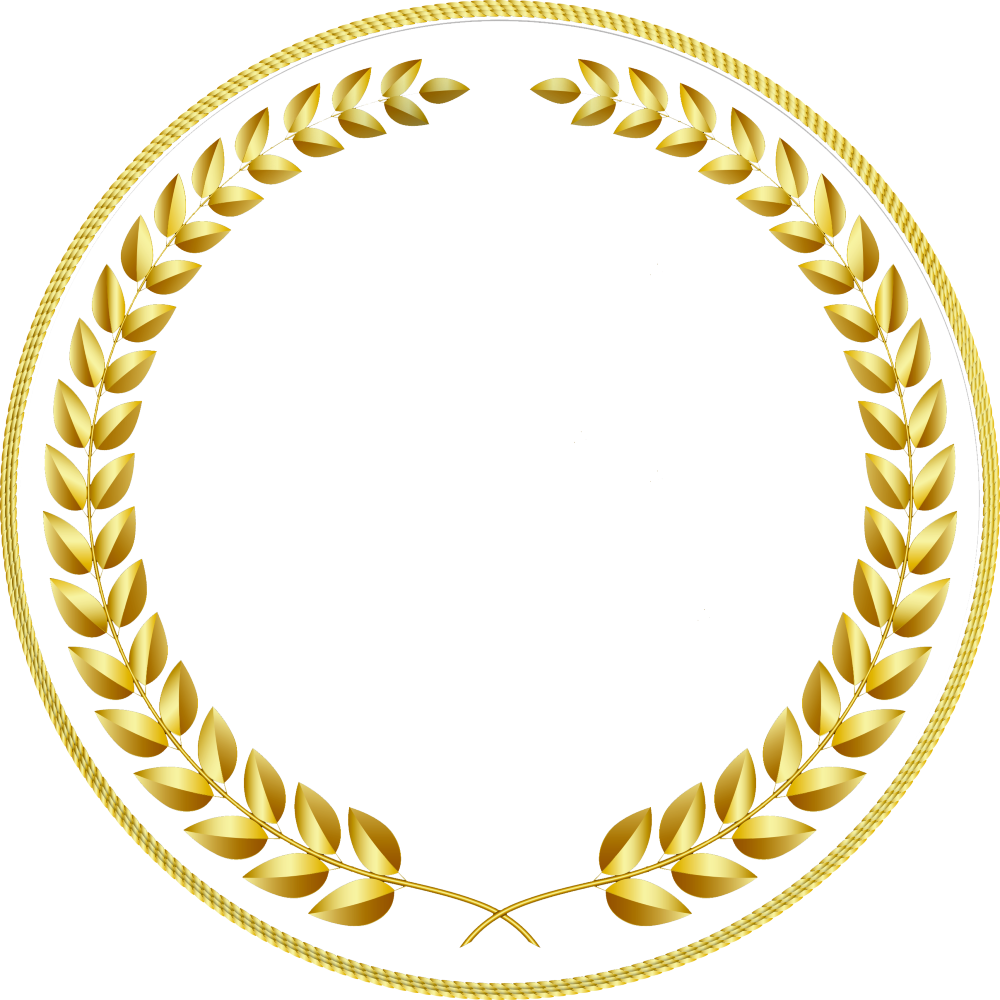 Золотая круглая рамка