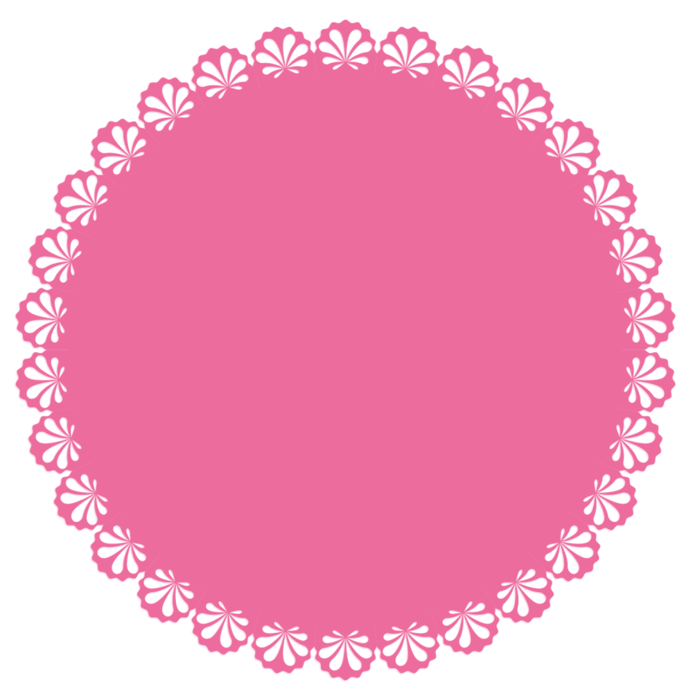 Рамка круглая розовая