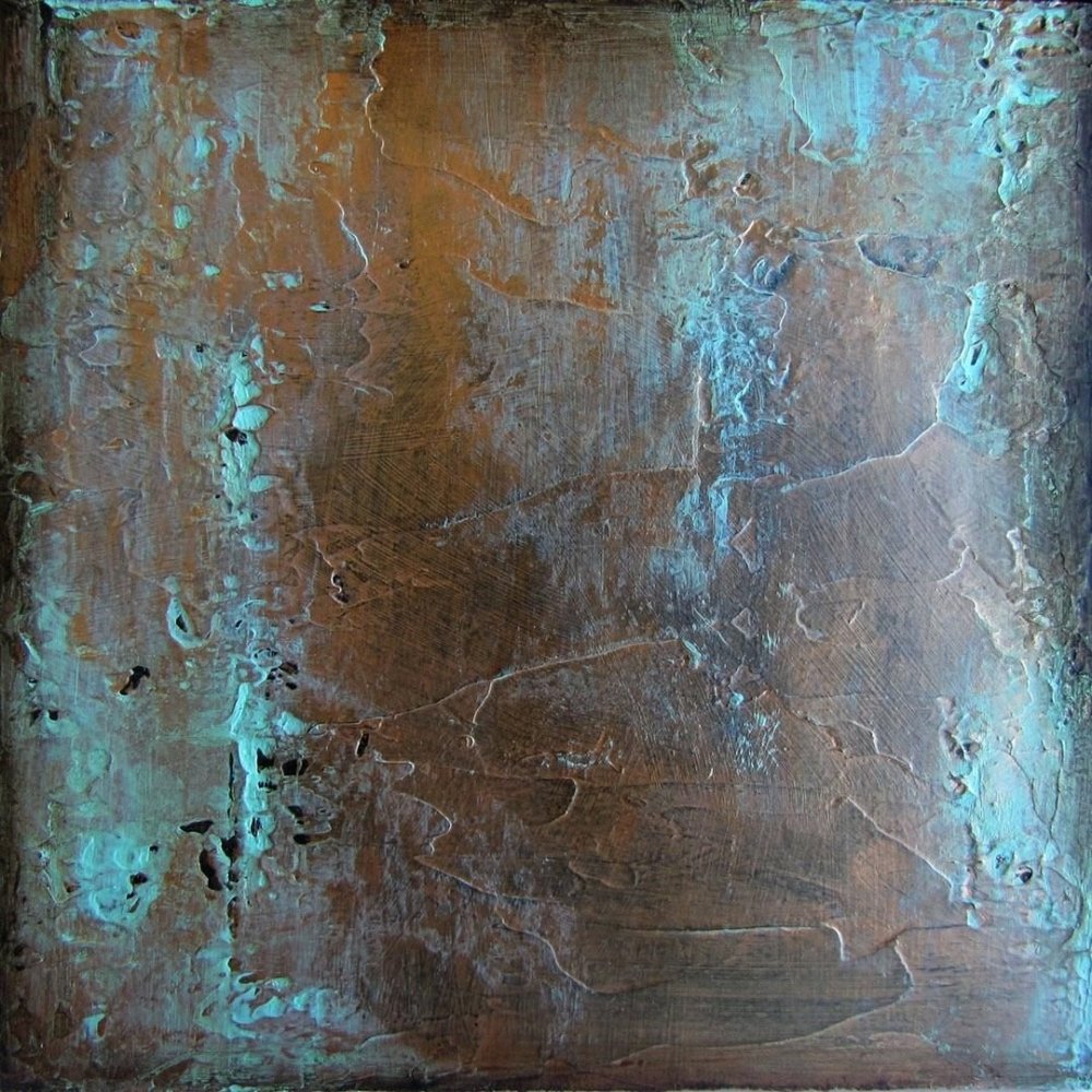 Медь фактура патинированная