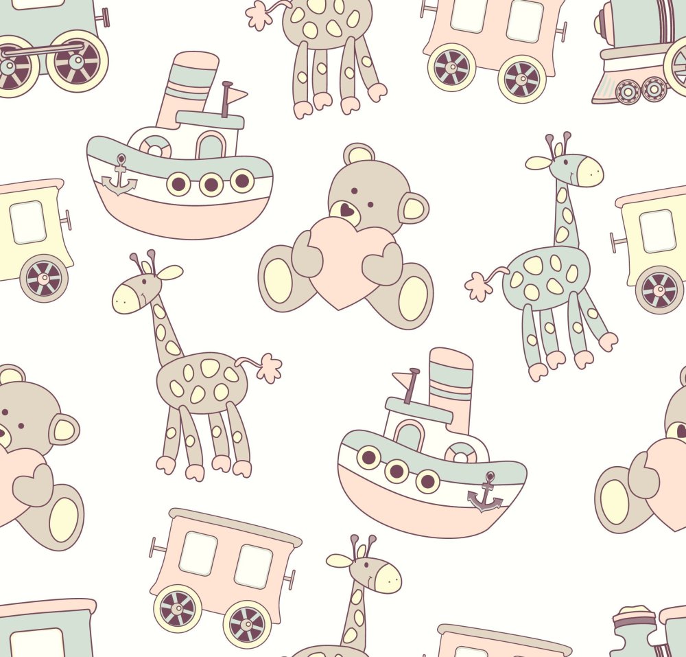 Бесшовный узор детский