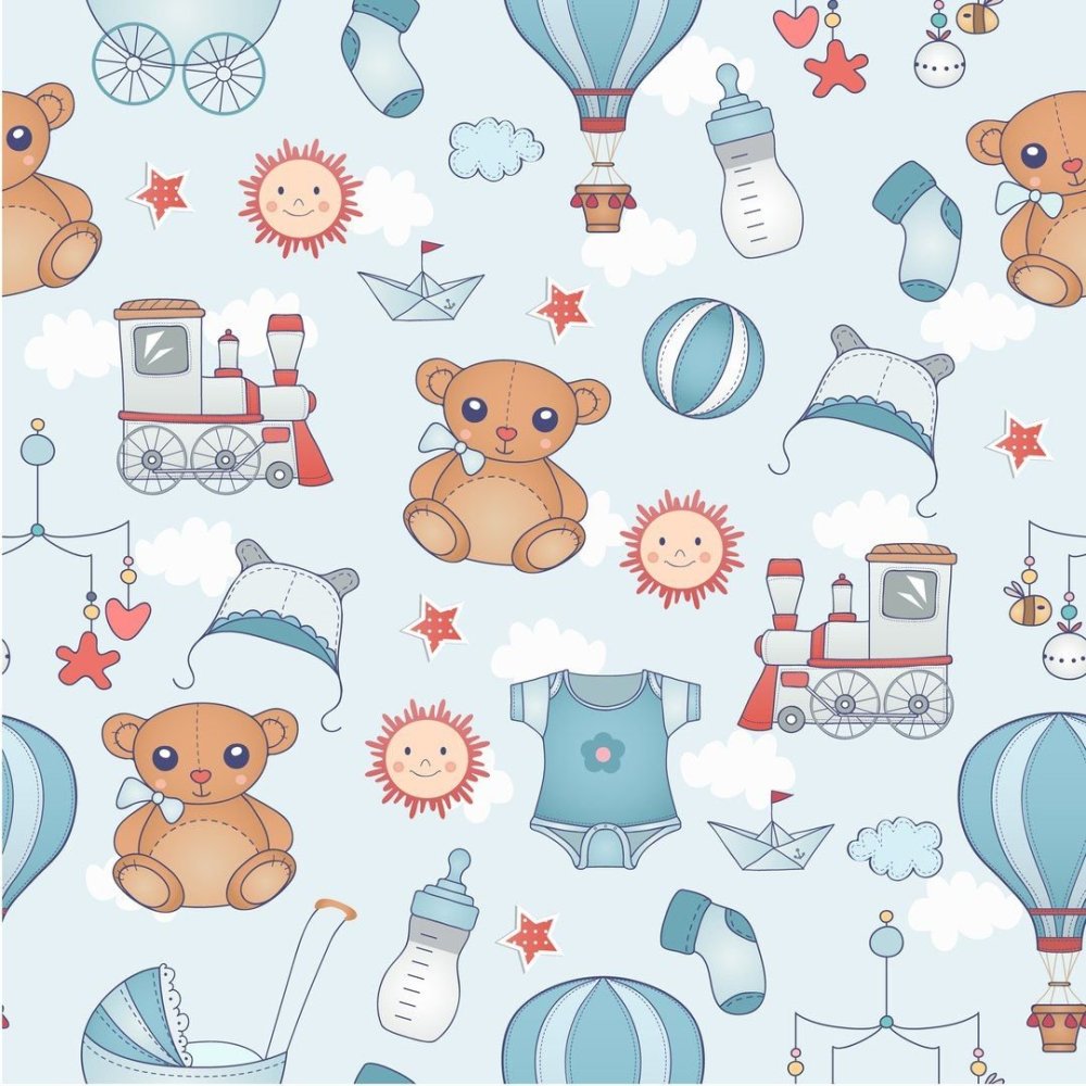 Бесшовный узор детский