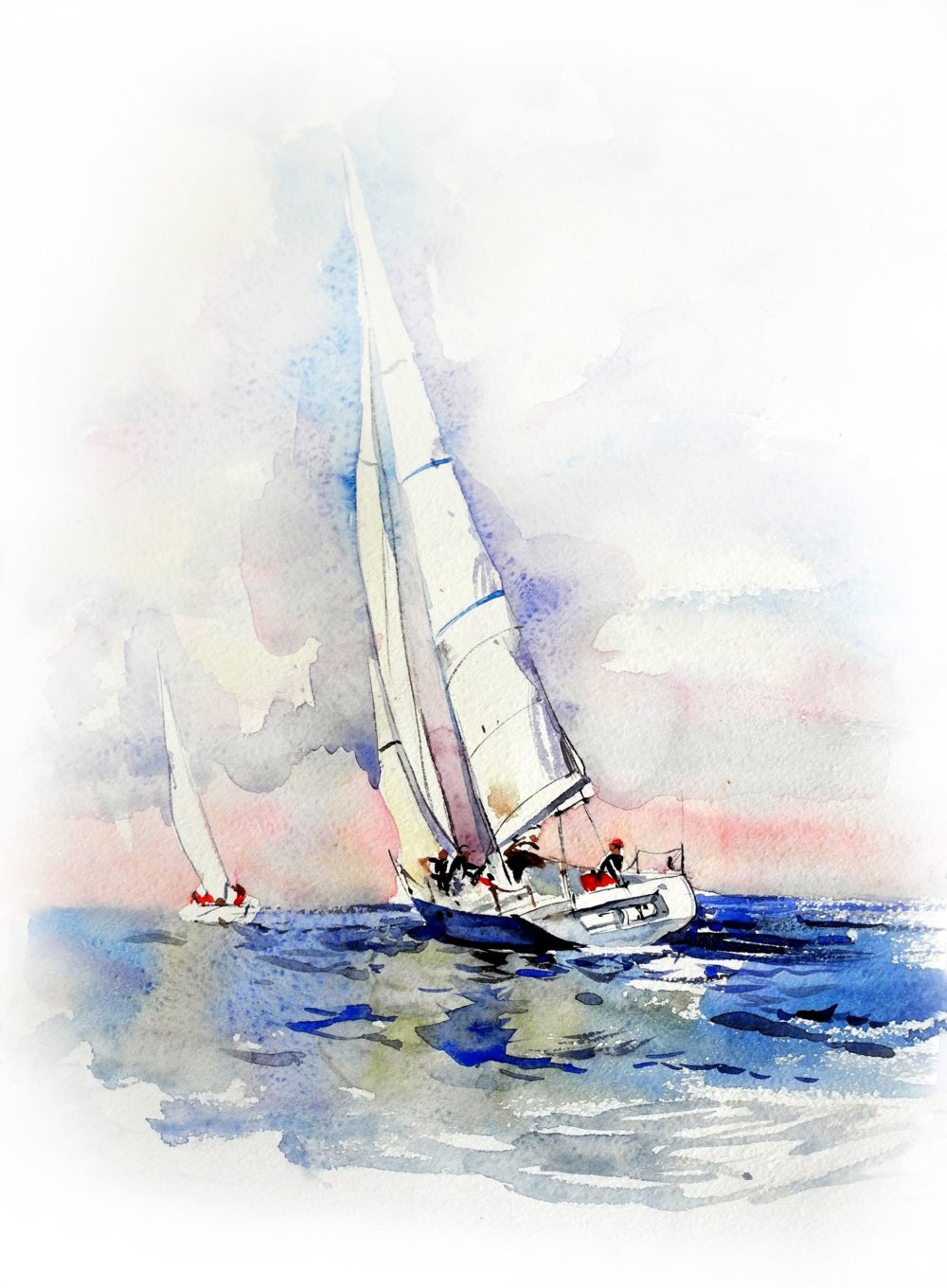 Терри Харрисон Акварельные пейзажи море корабль