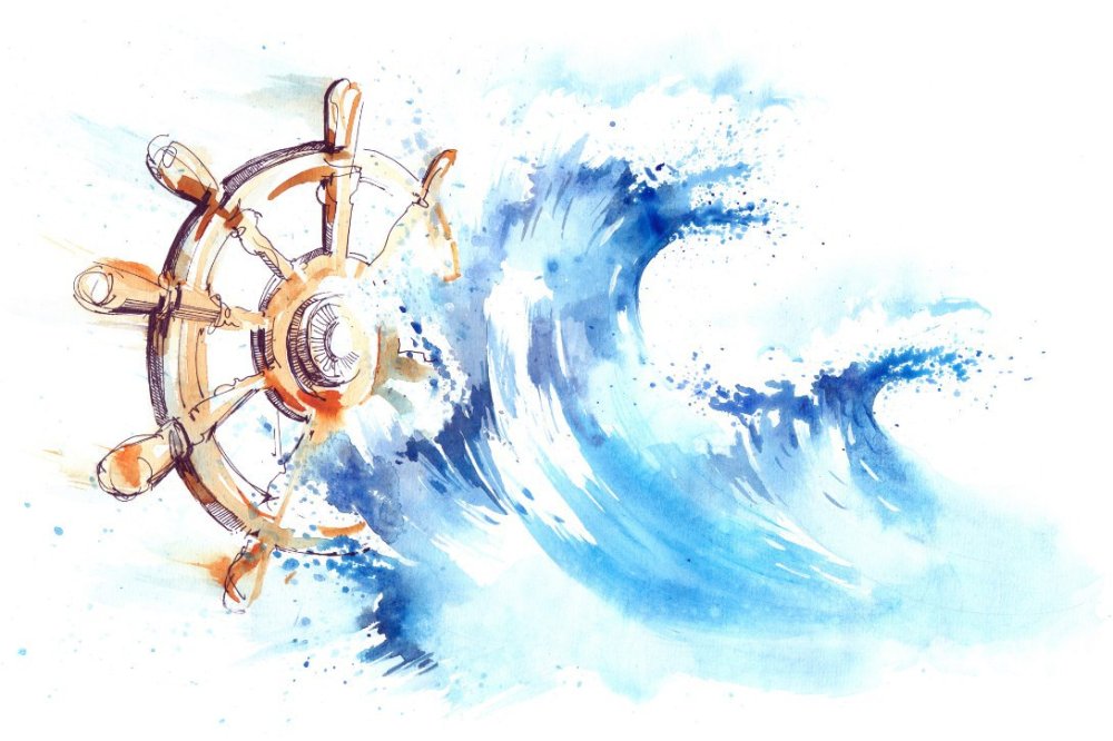 Морской фон акварель