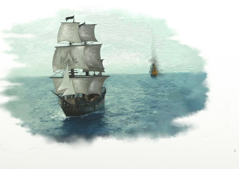 Корабль море парусник Капитан