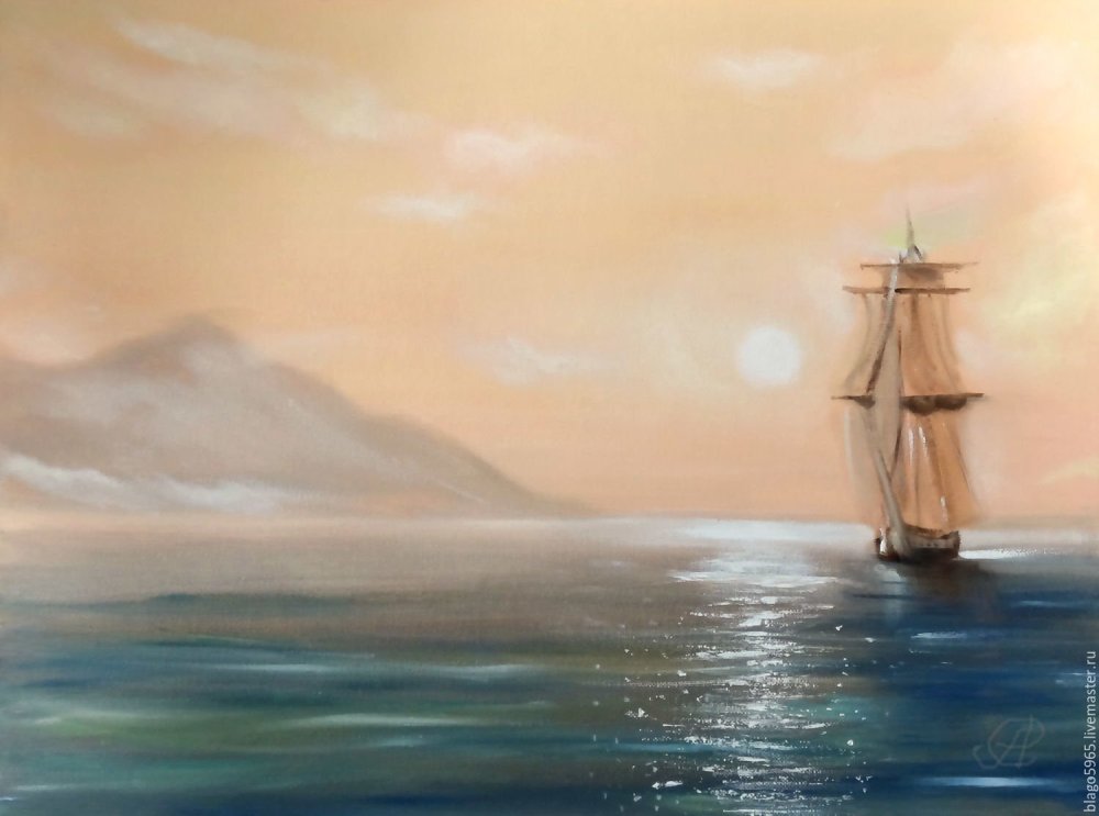 Художник Южаков картина море штиль