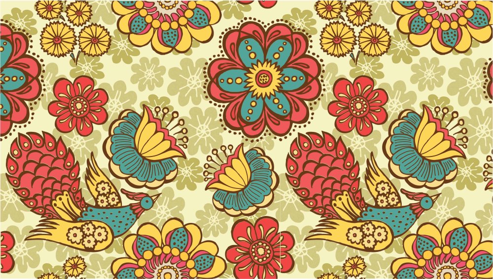 Желто красный узор