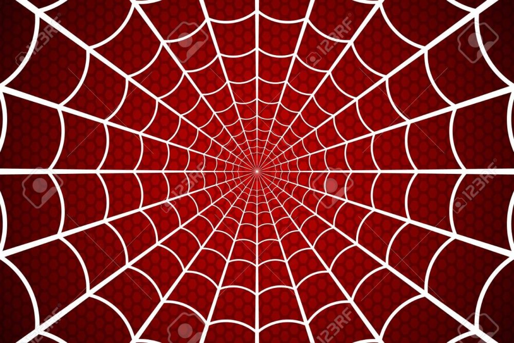 Паутина на синем фоне