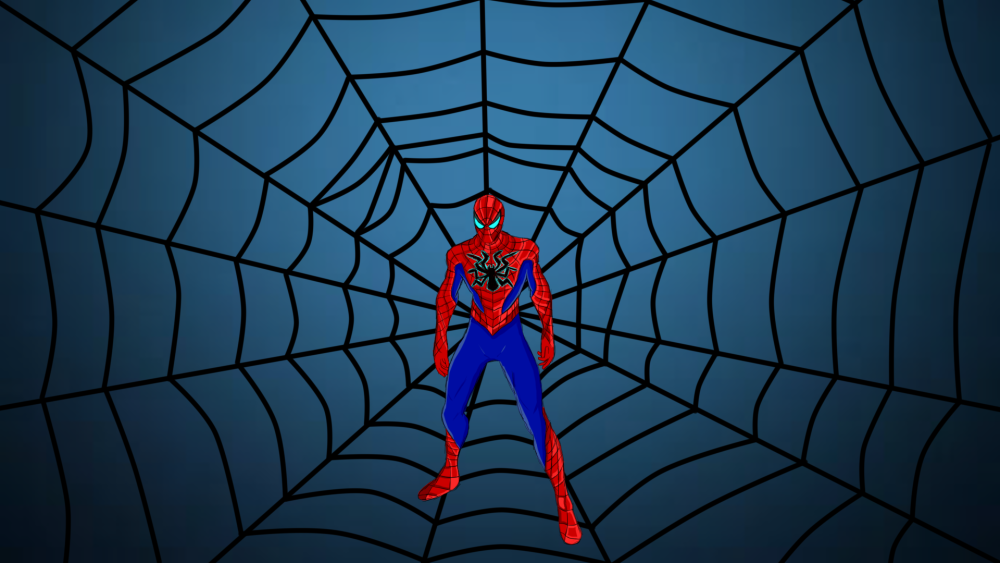 Паучья сеть рисунок