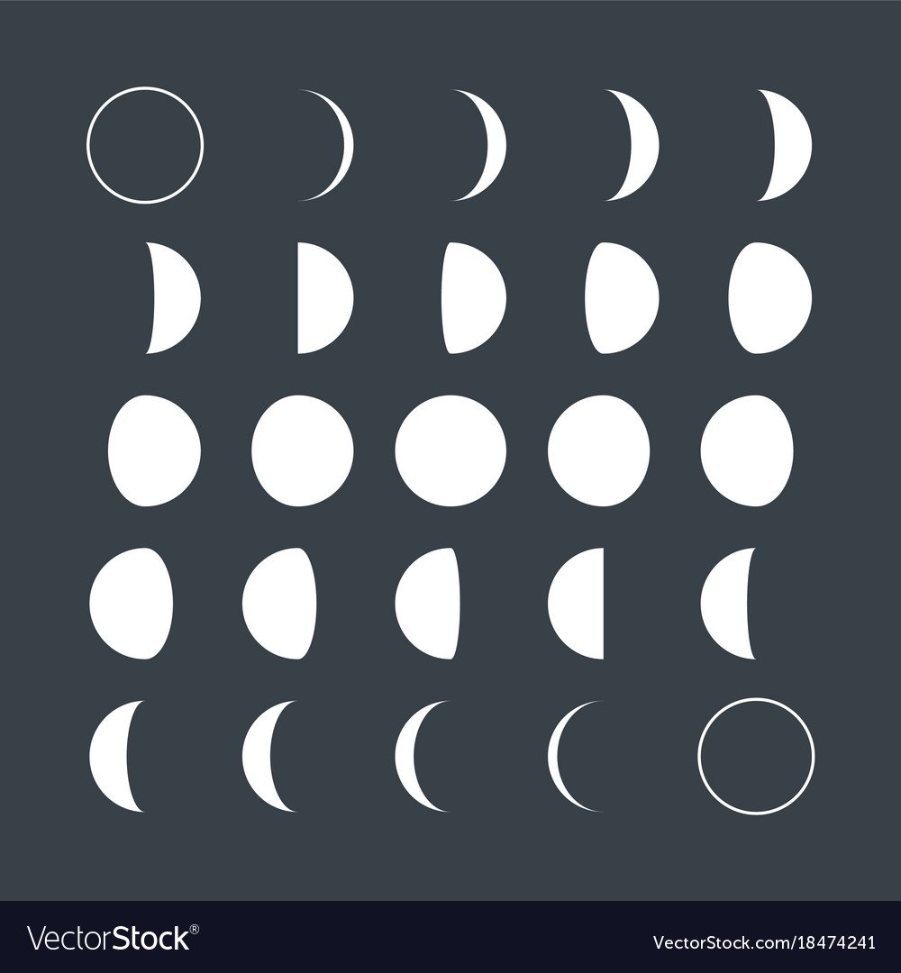 Лунный цикл вектор