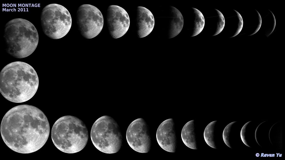 Фазы Луны анимация