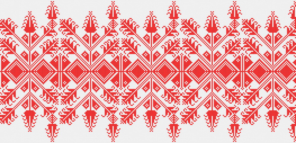 Славянский красный орнамент