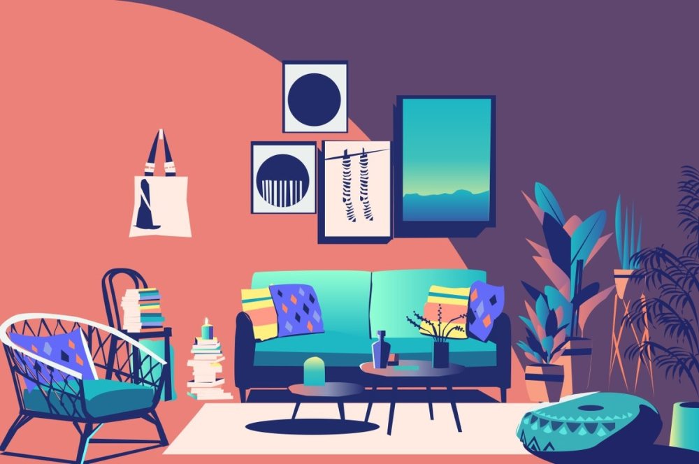 Интерьер в стиле флэт