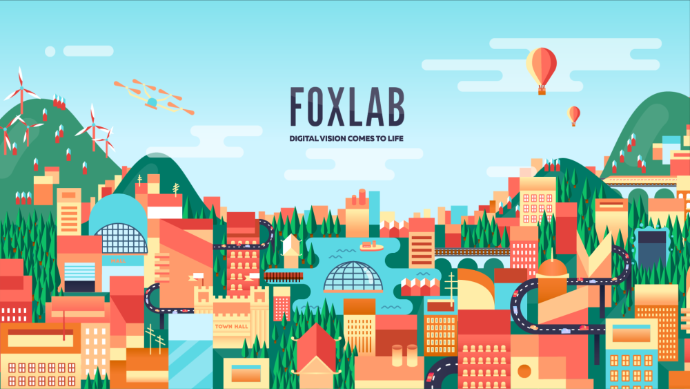 Иллюстрация в стиле Flat город