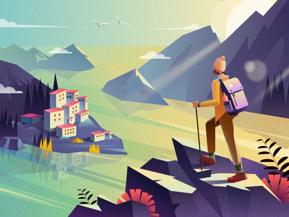 Иллюстрация в стиле Flat бизнес