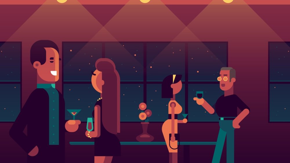 Горы в стиле флэт