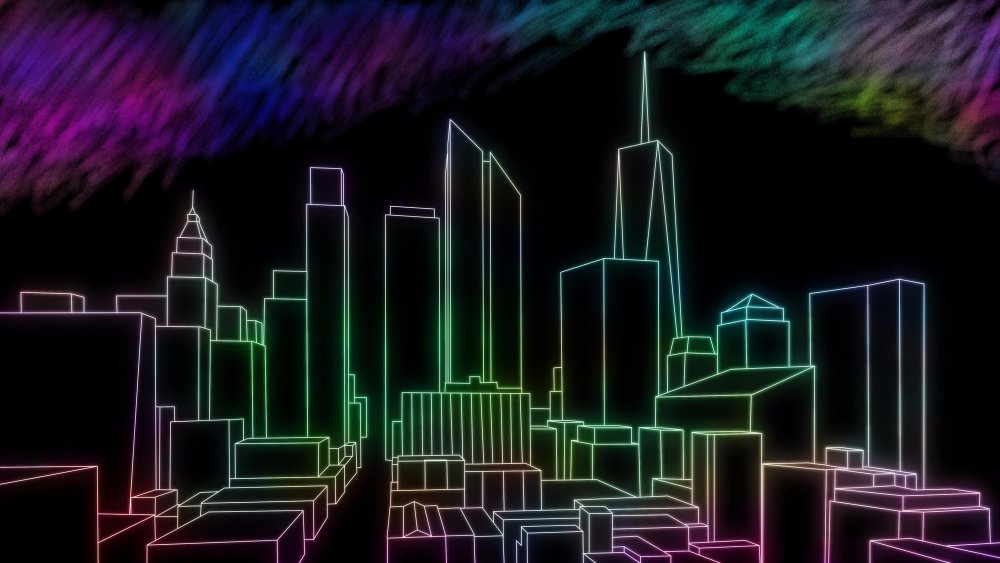 Неоновый город