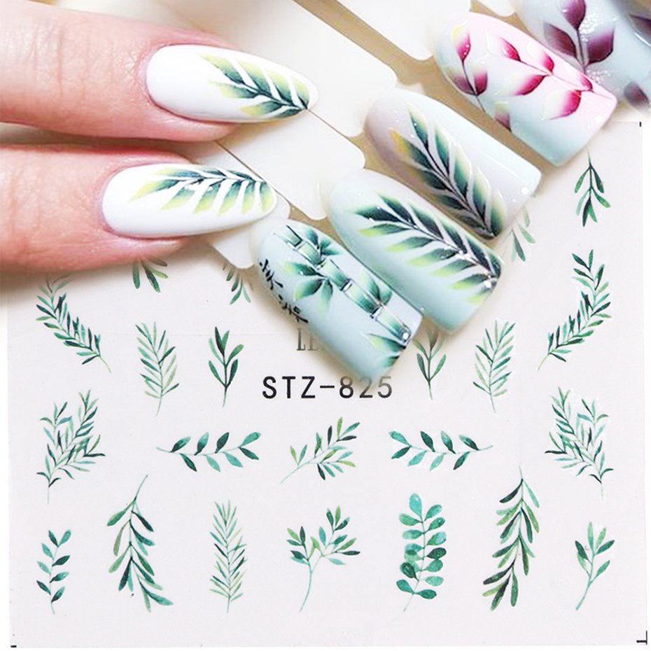 Наклейки на ногти веточки
