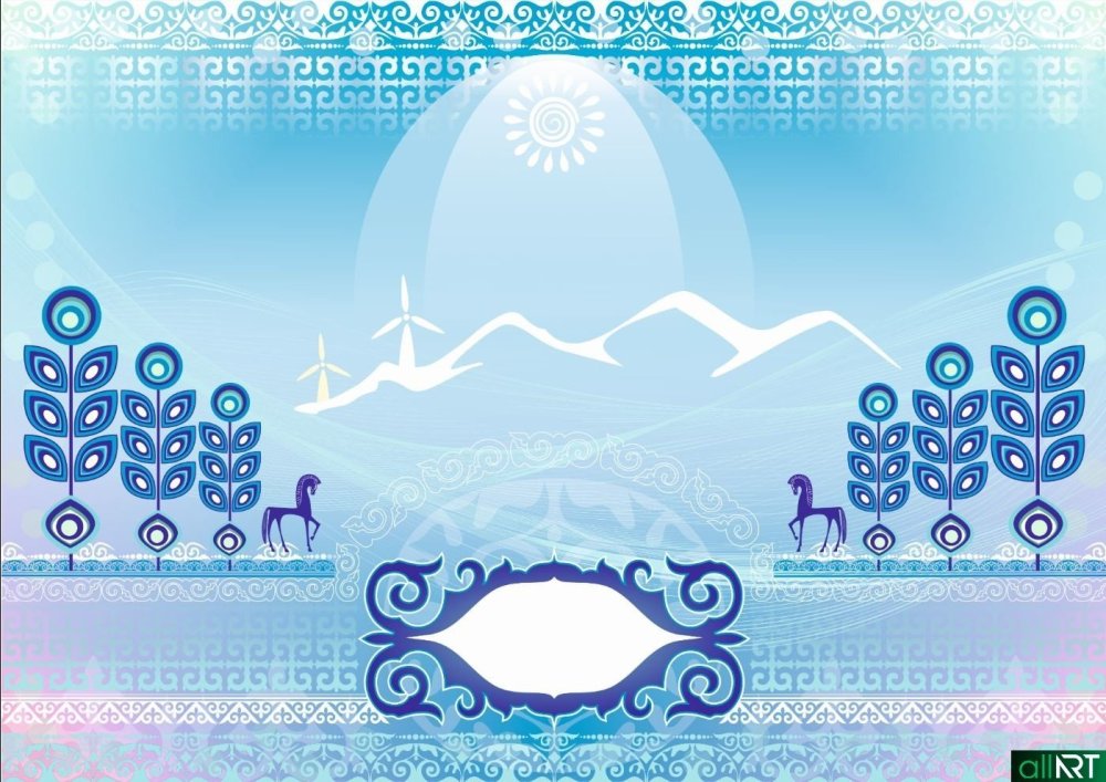 Таджикистан нац орнамент вектор фон