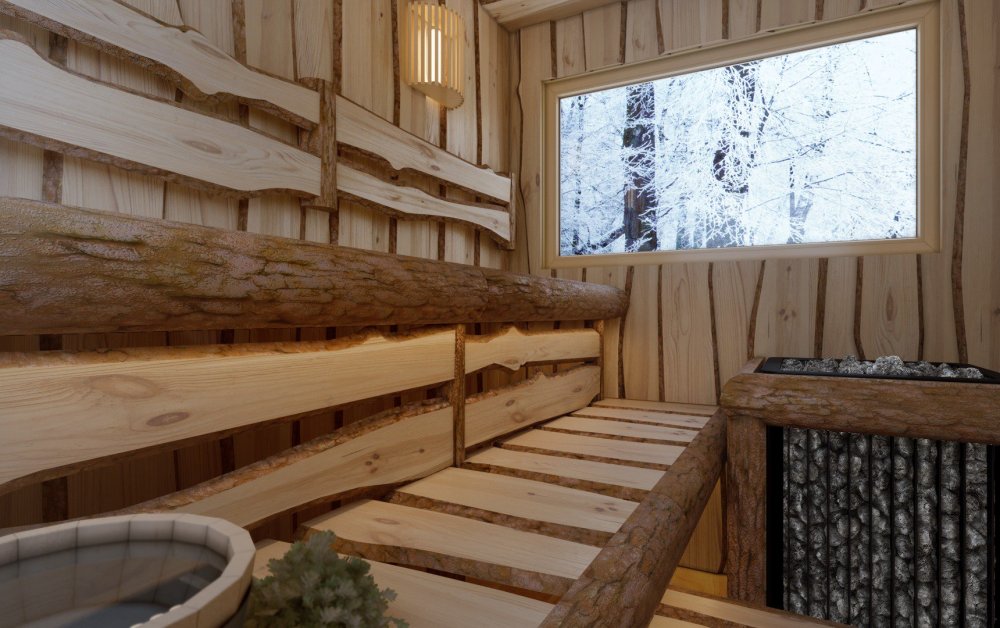 Необрезная липа в парилке