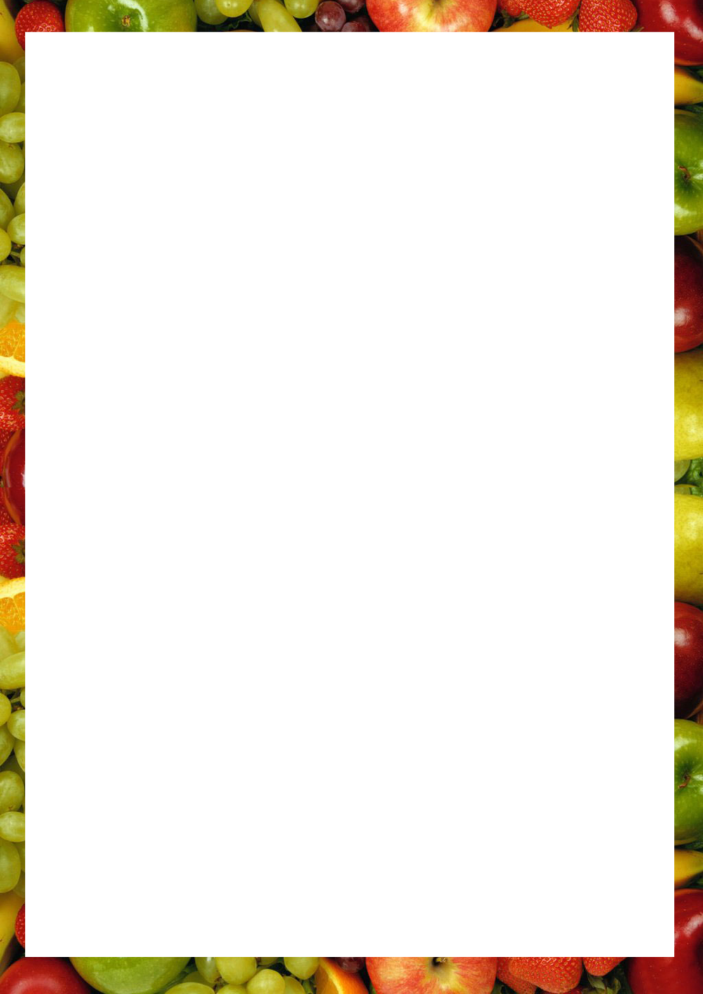 Рамка овощи и фрукты