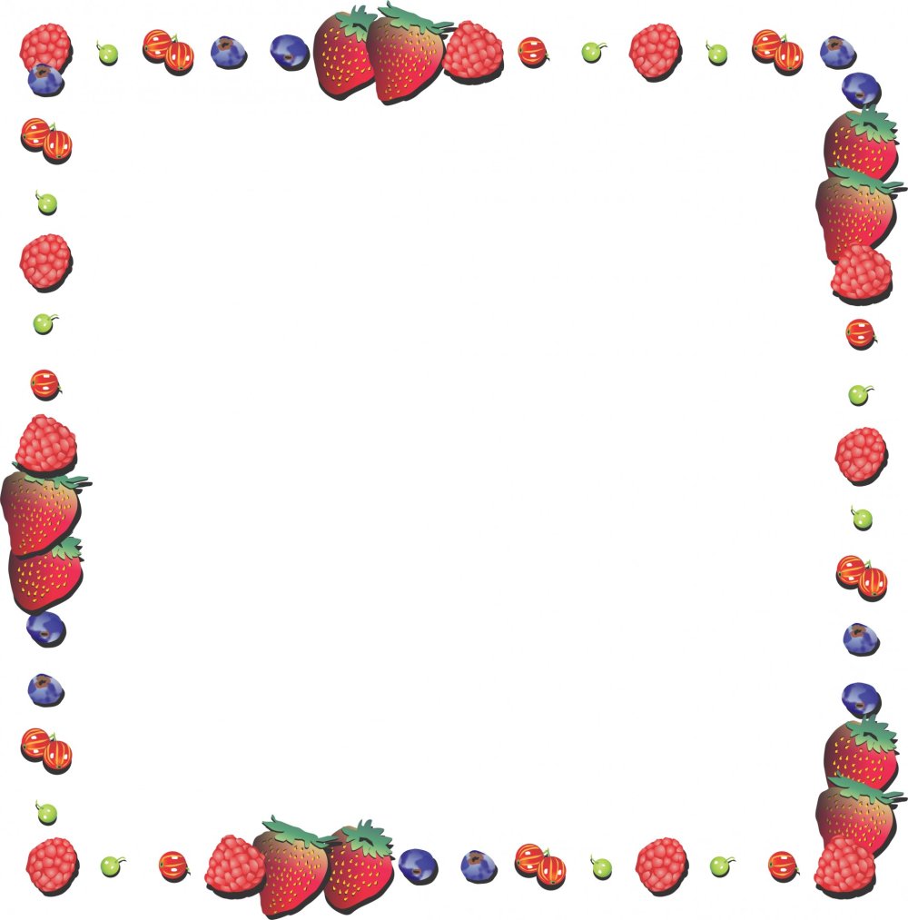 Рамки с фруктами для детского сада