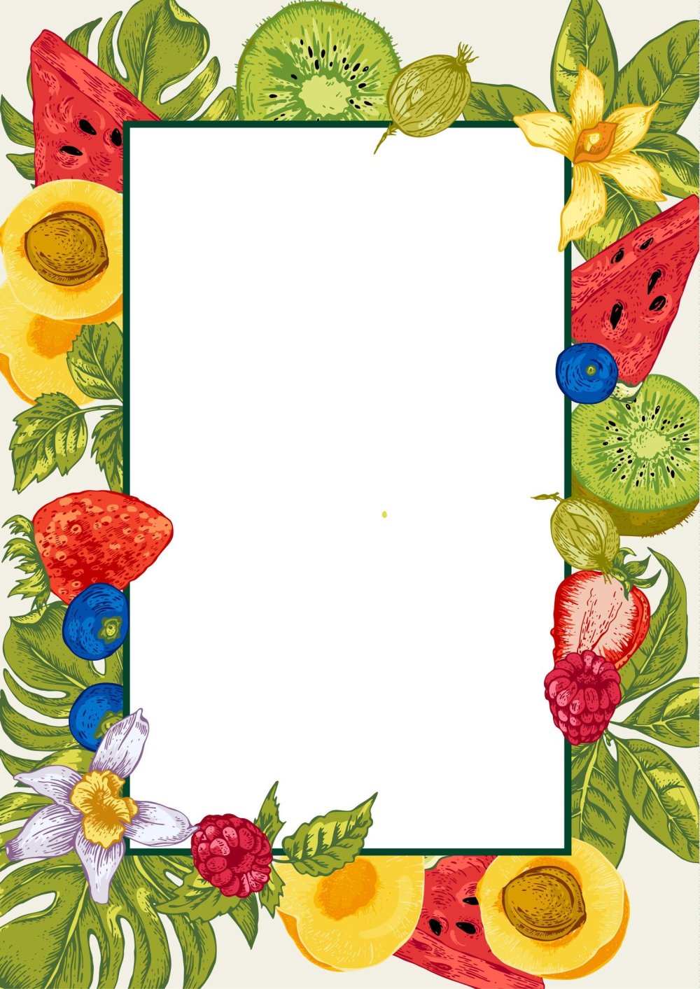 Фоторамка фрукты
