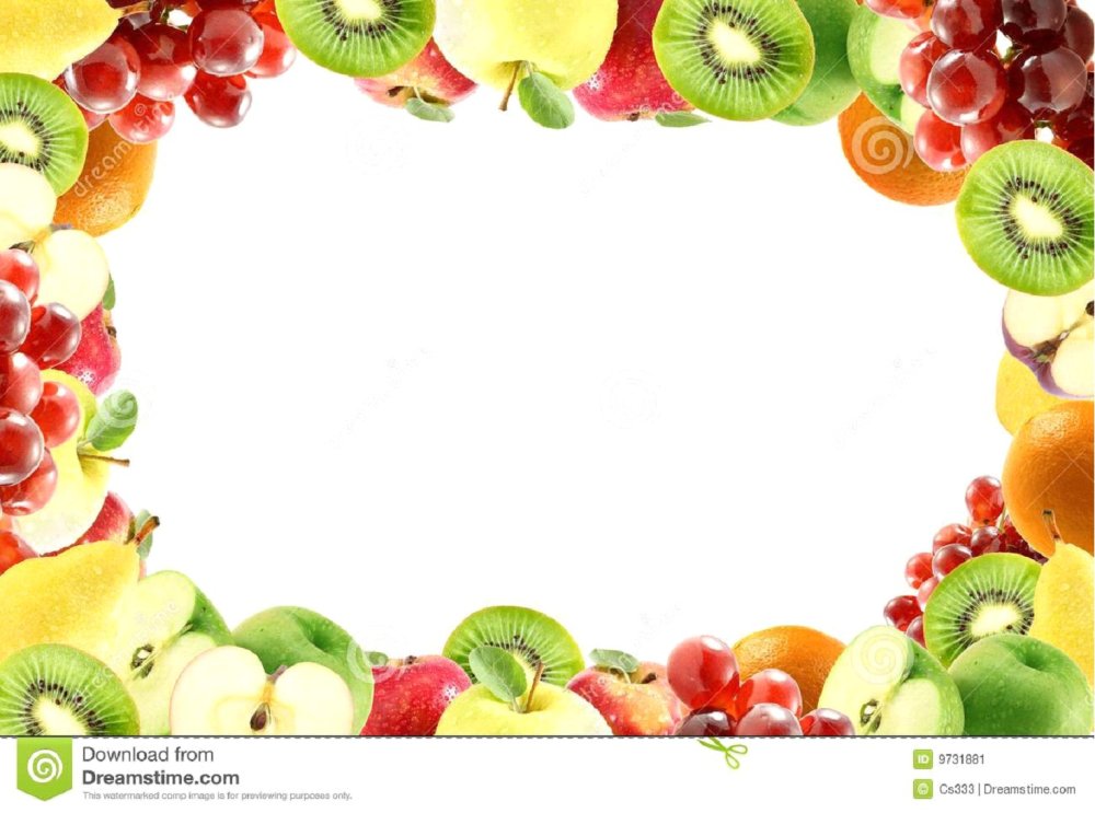 Рамка прямоугольная из фруктов