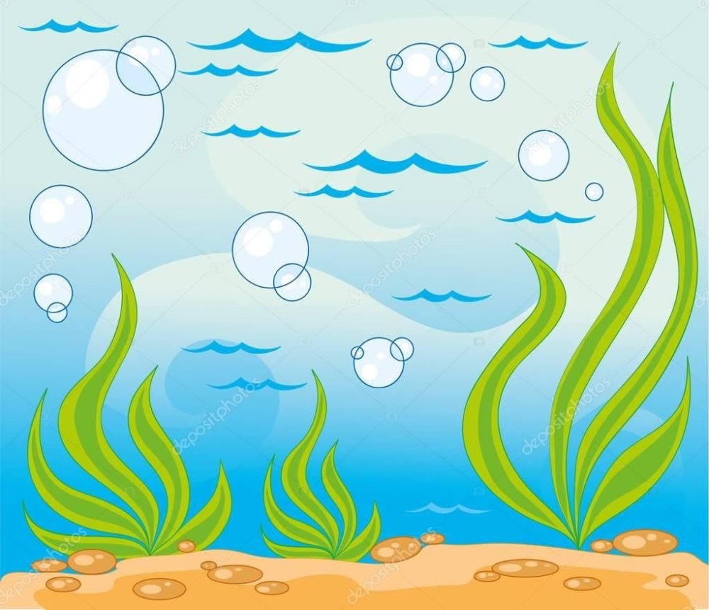 Рыбка в аквариуме вектор