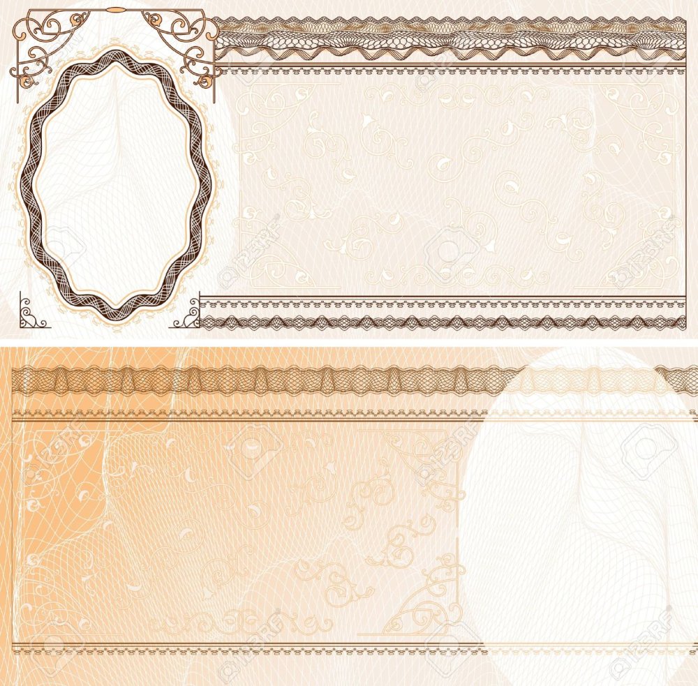 Пустой макет банкноты