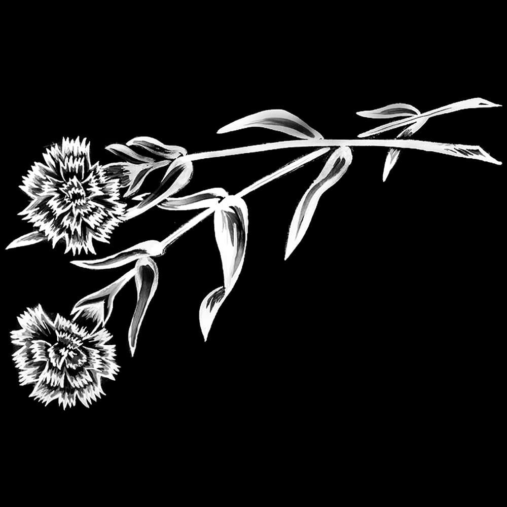 Сирень гравировка