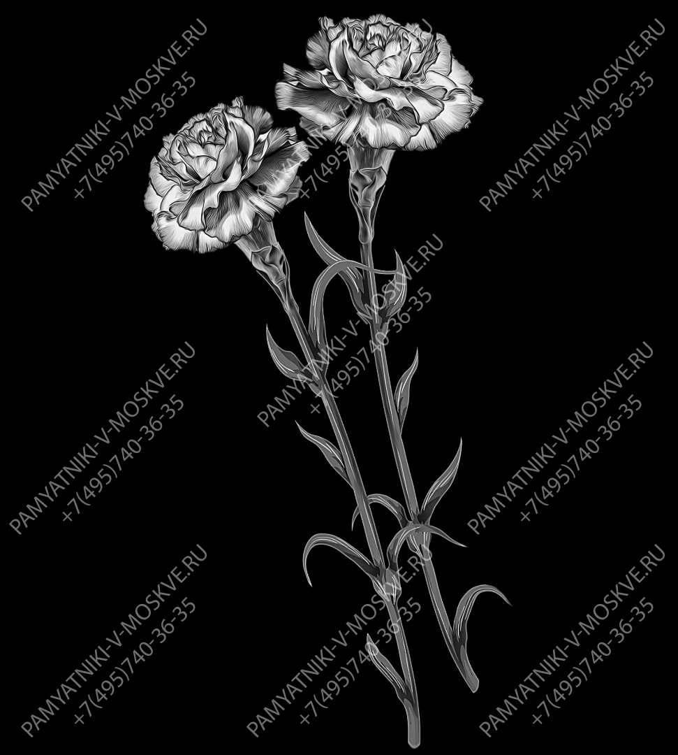 Тюльпаны для гравировки на граните