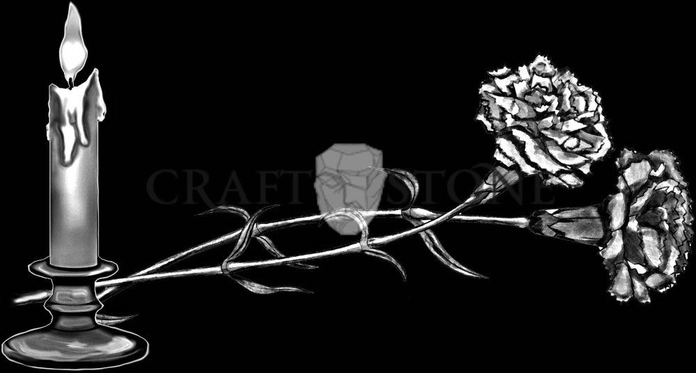 Свеча и гвоздики для гравировки