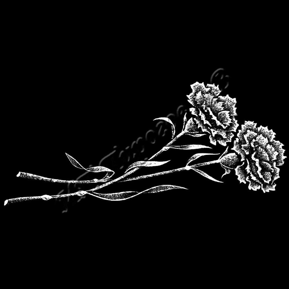 Пионы гравировка на памятнике