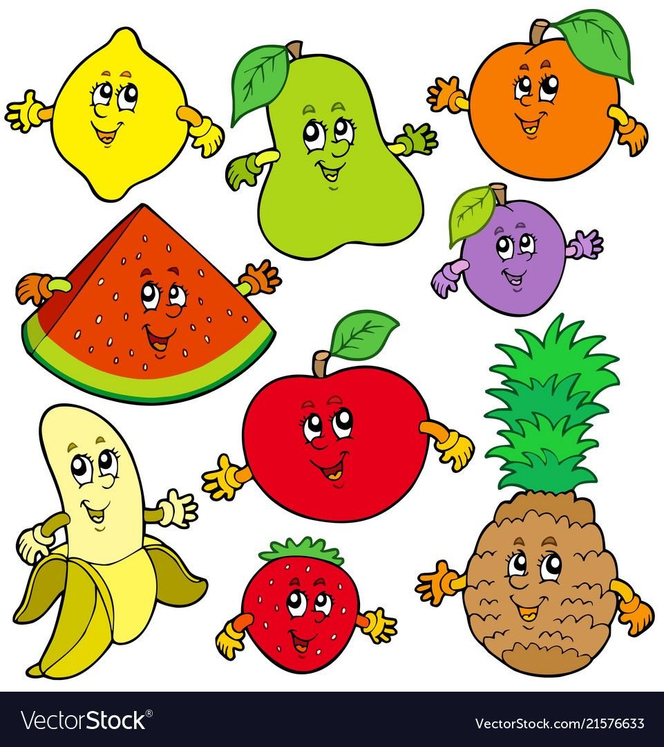 Мультяшная еда с глазами