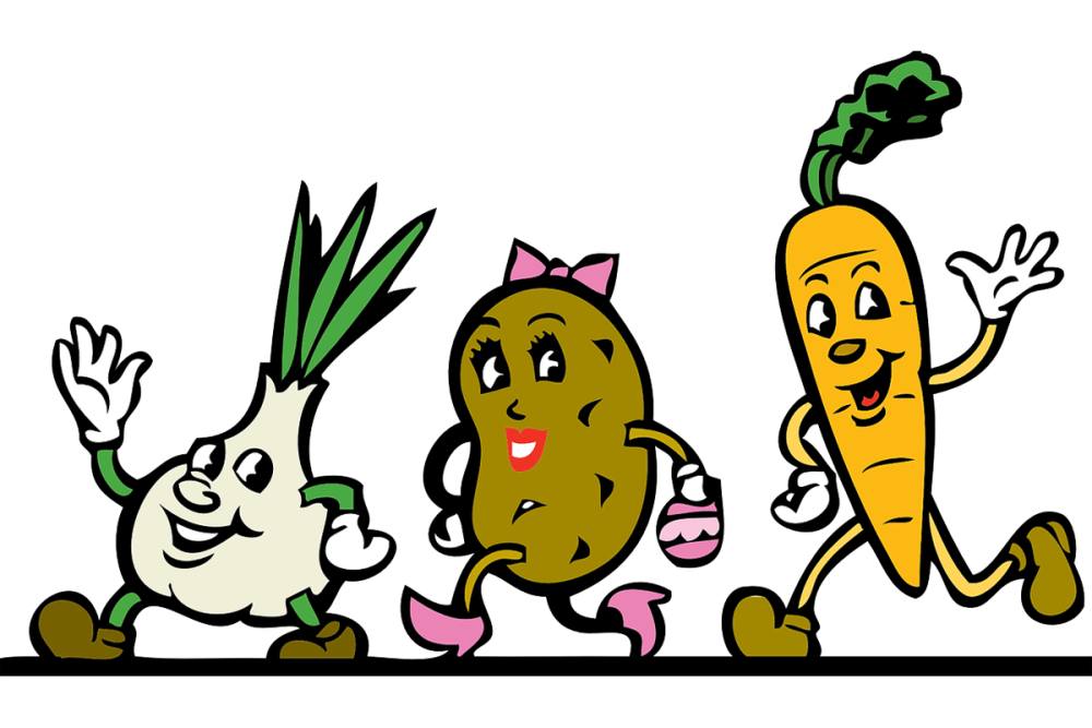 Каквайные овощи и фрукты