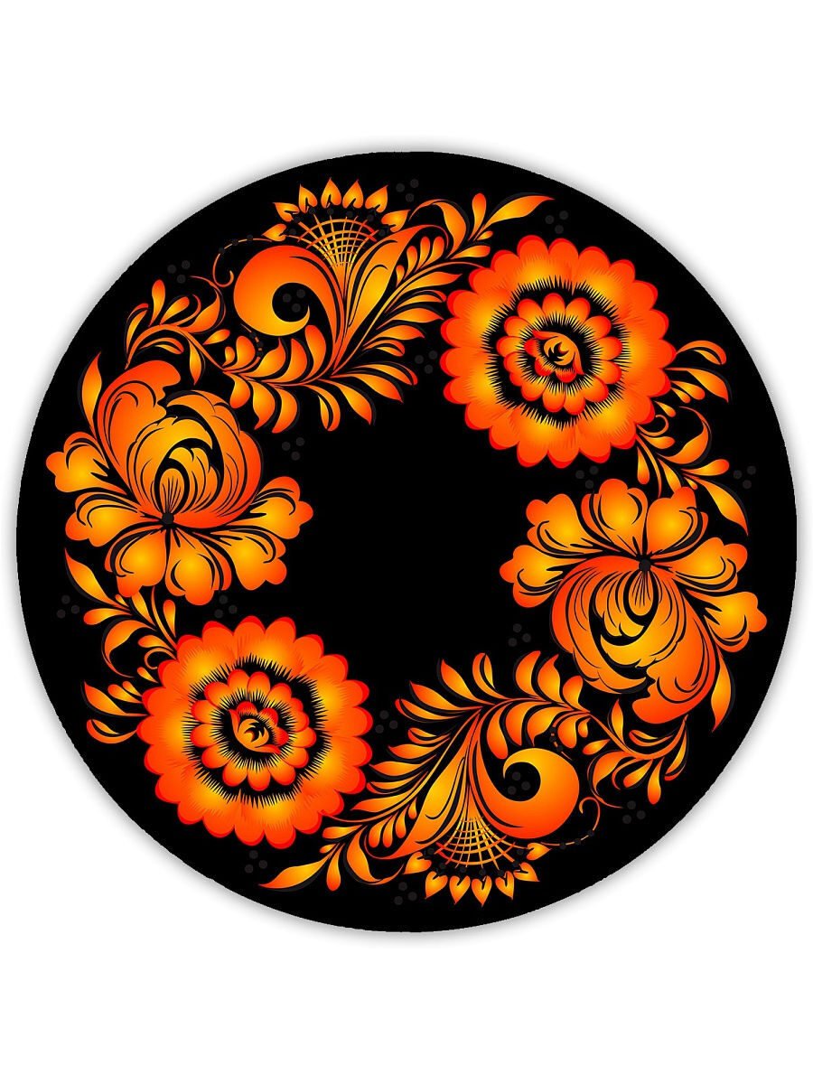 Хохлома на Красном фоне